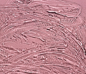 Skin care pink product .Cosmetic clear liquid transparent cream. Hyaluronic acid cosmetic gel.