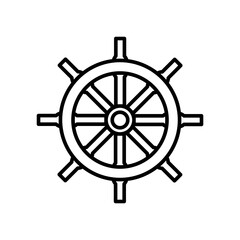 Ship Steering Icon Design Vector Template Illustration