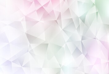 Light Pink, Yellow vector polygonal template.
