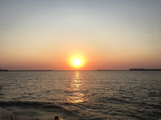 sunset over the sea