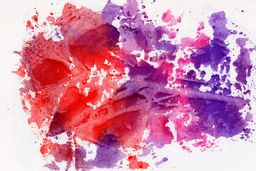 Abstract watercolor background painting on paper texture