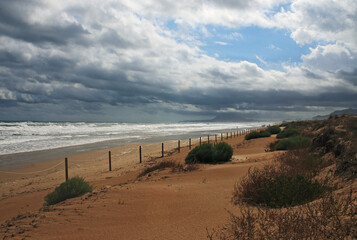 Fototapeta premium Image of the beach, sea and sky