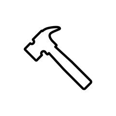 Hammer Icon Logo Design Vector Template illustration