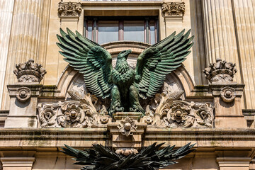 Architectural details of Opera National de Paris - Grand Opera (Garnier Palace) is famous...
