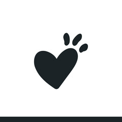 Doodle heart, hand drawn love heart. Symbol of love.