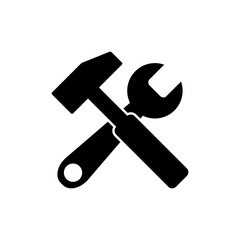 Hammer And Wrench Icon Design Vector Template Illustration