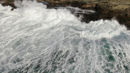 mighty atlantic ocean showing its power