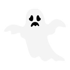 halloween ghost cartoon design, happy holiday and scary theme Vector illustration