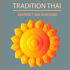 Vector illustration. Thai art pattern or Line Thai background and texture.