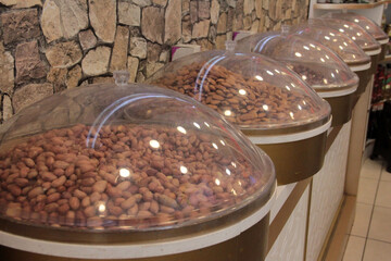 fresh and organic nuts with plenty of vitamins