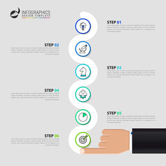 Infographic design template. Creative concept with 6 steps