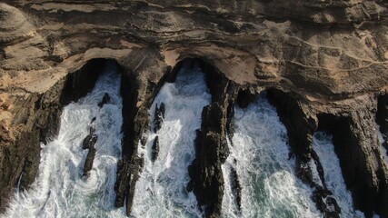 mighty atlantic ocean showing its power