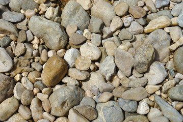 Pebbles in full frame, for background, texture.