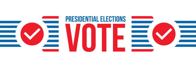 Presidential Election Vote, USA vote 2020 banner
