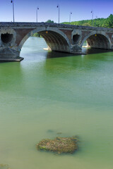Fototapeta premium view of the Pont Neuf in Toulouse on the Garonne