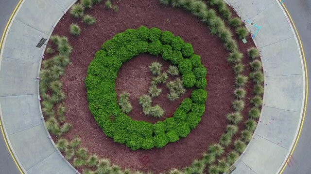 Traffic circle / Round-about, Raleigh North Carolina.
