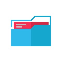 folder flat Icon. bank and financial vector illustration on white background