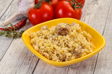 Bulgur with meat