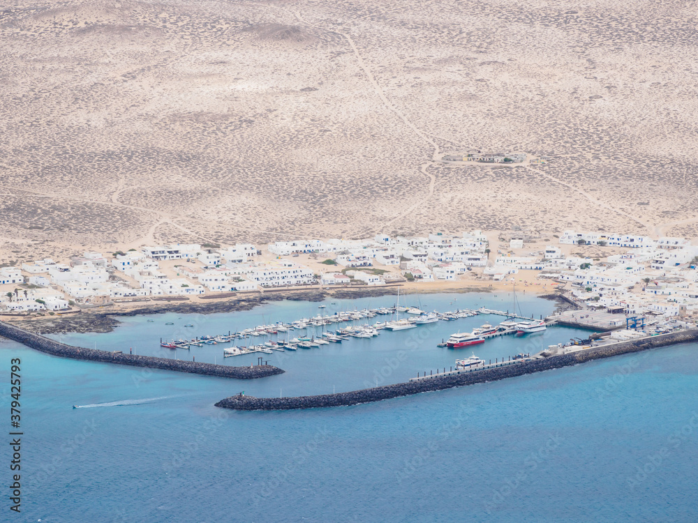 Poster Graciosa Island in Lanzarote, Canary Islands, Spain