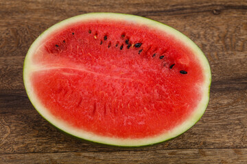 Ripe sweet juicy Half watermelon