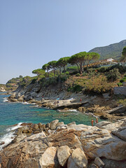 Fototapeta na wymiar Sant'Andrea beach. Elba island