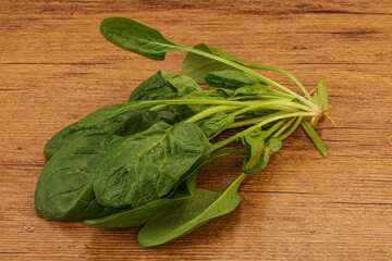 Fresh green Spinach leaves heap