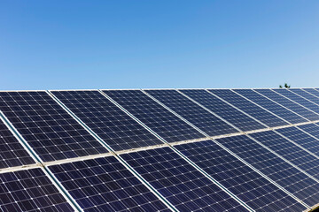Detail of the Solar Power Station in the late summer  Nature