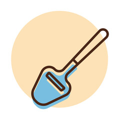Cutter for cutting cheese strips vector icon