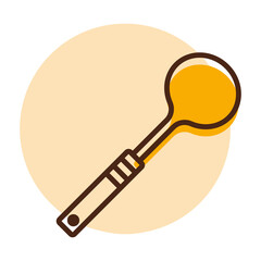 Ice cream spoon vector icon. Kitchen appliances
