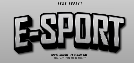 e-sport text effect editable vector file text design vector