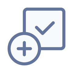 Fototapeta premium Outline icon features app attendance check or add item nav bar validade business