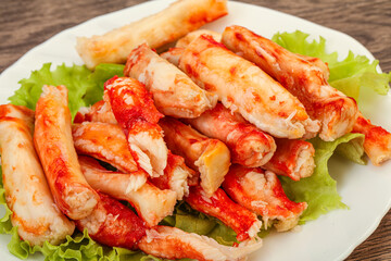 Natural luxury crab meat fillet