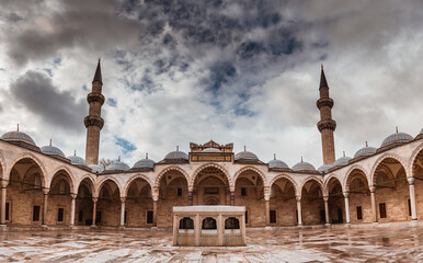 Suleymaniye Mosque in Istanbul, Turkey. Suleymaniye Mosque is famous landmark. Islamic architecture of Istanbul