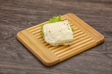 Halloumi cheese with mint for grill