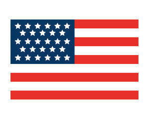 usa flag icon design, decoration country and national theme Vector illustration