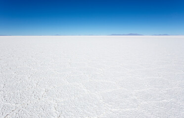 Desertic landscape in salar de Uyuni