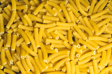 Close-up uncooked pasta texture background