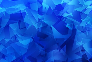 Light BLUE vector gradient triangles texture.