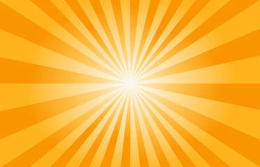 Orange abstract line  background Cartoon Style. Big Boom  or Sunlight vector illustration.