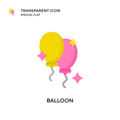 Obraz na płótnie Canvas Balloon vector icon. Flat style illustration. EPS 10 vector.