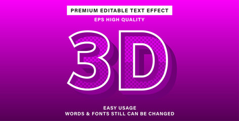 Text effect style 3d