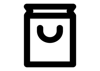 shopping bag - Vector icon For apps and website
