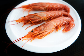 shrimps on a plate