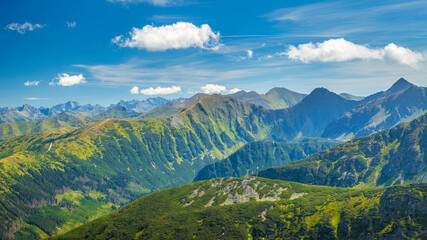 Fototapeta premium Mountain landscape in Rohace area of the Tatra National Park, Slovakia, Europe.