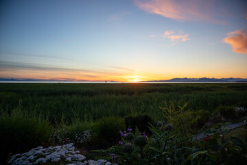 sunrise over the river