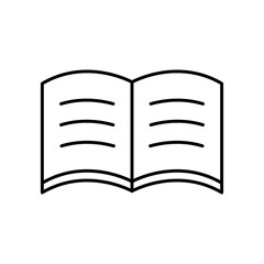 Icono de libro. Ilustración vectorial estilo lineas