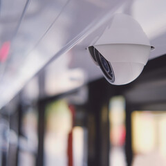 Security camera for the safety of people on the train