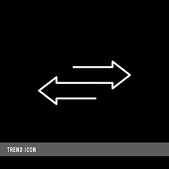 Transfer arrows outline icon. linear style sign for mobile concept and web design.