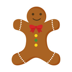 merry christmas gingerbread design, winter season and decoration theme Vector illustration