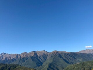 mountains and clouds